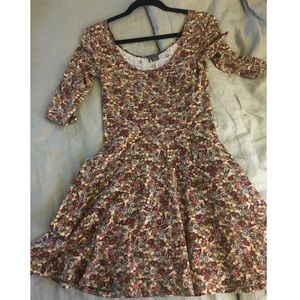 Floral Sparkle & Fade Skater Dress